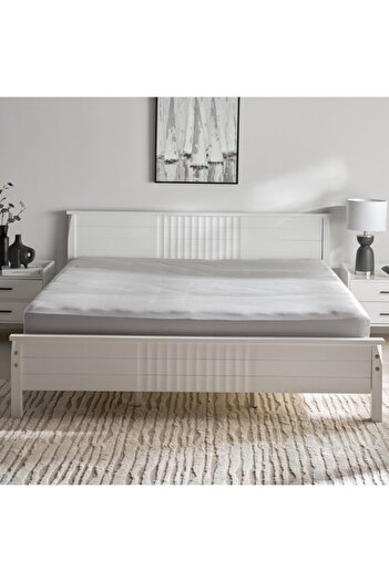 Home Box Opulent Luxe 400TC Cotton Solid Olympic Queen Fitted Sheet 160x200+40 cm