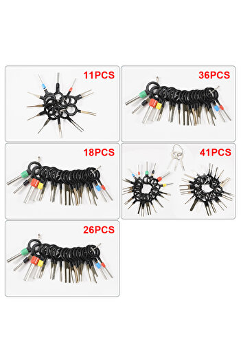 Brangdy 41 PCS Car Terminal Removal Tool Electrical Wiring Crimp Connector Pin Extractor Kit Keys Wire Plug