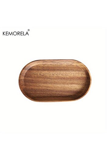 Choice KEMORELA 1PCS Tableware Solid Wood Round Dessert Plate Japanese-style Wooden Tray Snack Plate Dri...