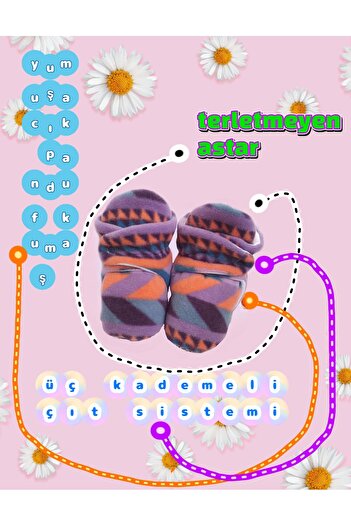 Wear It Bebek Pandufu, Kaydırmaz Taban, Terletmeyen Pamuk Astarlı, Ev Patiği