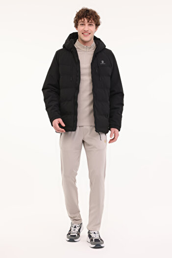 lumberjack ML ACELIN COAT 4PR Siyah Erkek Kısa Kaban
