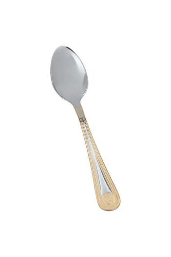 ALSAIF Steel Tea Spoon Set 6 Pieces Gold Silver Pattern