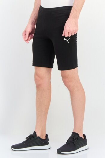 Puma Men Slim Fit Brand Logo Training Shorts, Black