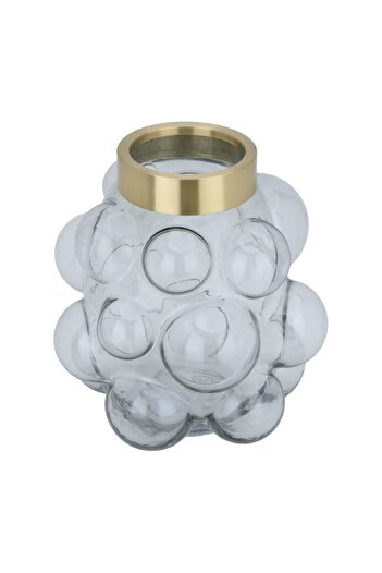 ALSAIF Glass Vase Round Grey
