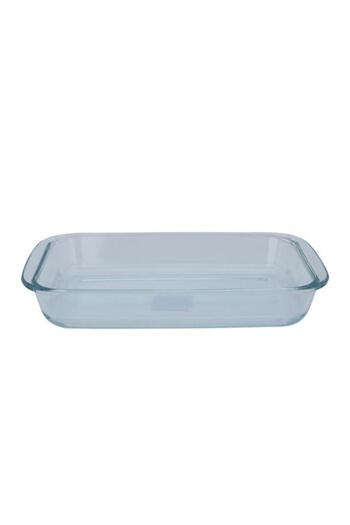 ALSAIF Max Glass Oven Tray 1.5 Liter 29.7X17.7X5 Cm With Lid Transparent