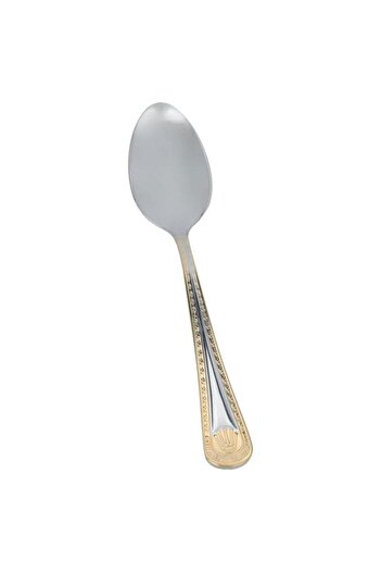 ALSAIF Steel Spoon Set 6 Pieces Engraved Silver