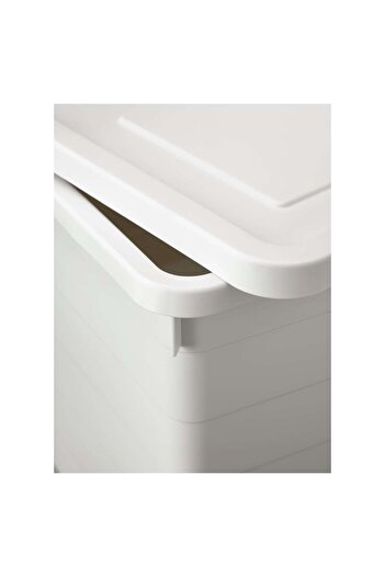 erorex صندوق مع غطاء، أبيض، 38x51x30 سم