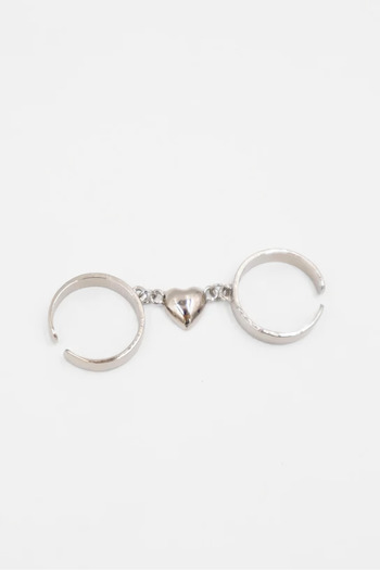 EFBUTİK Double Heart Ring