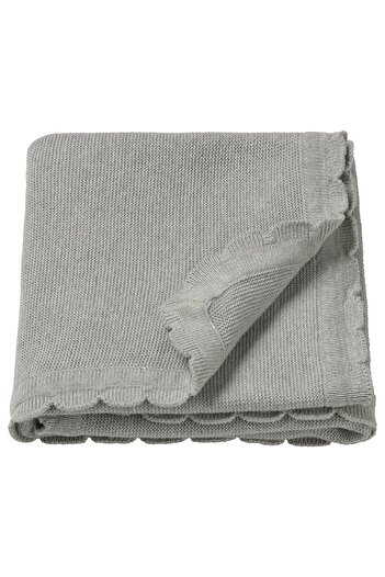 erorex Blanket, knitted/grey, 70x90 cm