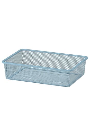 erorex Mesh storage box, grey-blue, 42x30x10 cm