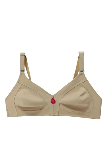 wear treasure Women's Plus Size Bra C Cup Cotton Gathering Combed Cotton Bra