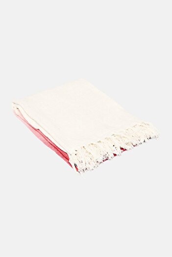 Refinery29 Toni Ombre Slub Knitted Throw 127 x 152,4 cm, White