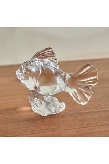 Home Box Vega Glass Fish Accent 11x5x8 cm