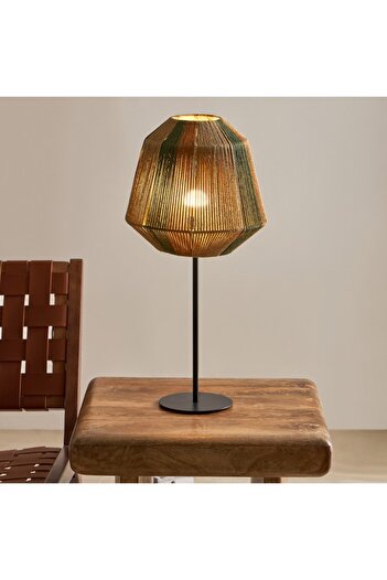 Home Box Collett E27 Metal Table Lamp with Cotton Rope Shade 29x29x59.5 cm