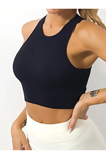 Machetta Women's Sleeveless Halter Neckline Breathable Cotton Bustier