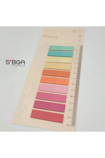 sibga tasarım Transparent Colored Postit Post-it Post ItBookmark Bookmark Postit Sticker Note Paper 200 Sheets