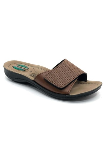 Polaris 607009 Gel Orthopedic Women's Slippers - Brown