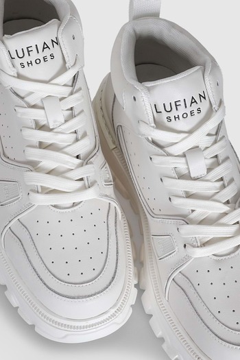 Lufian 111230236 Seth Casual High-Top Men's Leather Sneaker Shoes White