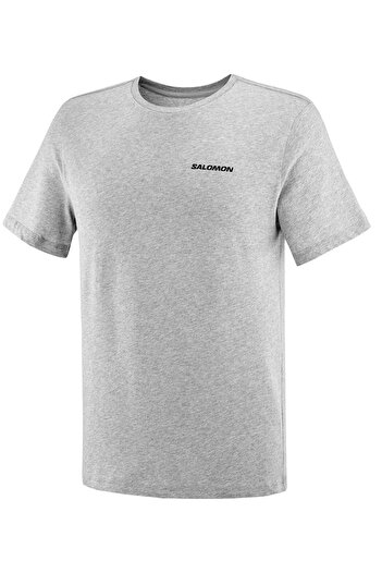 Salomon LC2219 Graphic Perf SS Tee T-Shirt Ανδρικό T-Shirt ΓΚΡΙ