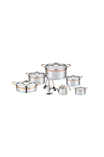 Arshia High Quality Luxury Stainless Steel Cookware Set. Consists Of 16pcs