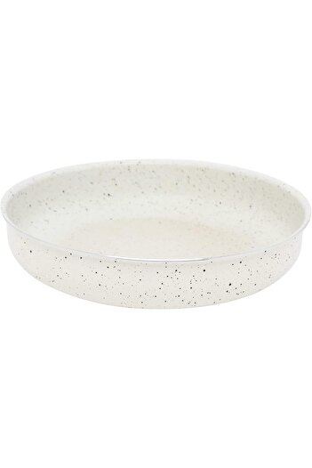 Trust Pro Aluminium Round Oven / Baking Tray with Non Stick Granite Coating 24 cm, White ( GR005 )
