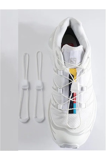 srtfootcare Smart Locking Outdoor Shoelaces 120cm (Compatible with Salomon Shoes) 1 Pair White
