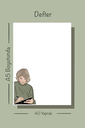 Handeto Kraft A5 Journal Themed Unlined Notebook - Check Pluck and Adhesive Glue Memo Pad