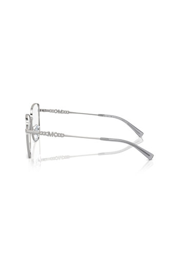 Michael Kors Woman Cat Eye Eyeglasses- Mk 3081d - Lense Size:56mm - Shiny Silver