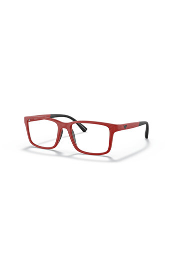Emporio Armani Kids Man Square Eyeglasses- Ea 3203 - Lense Size:50mm - Matte Red