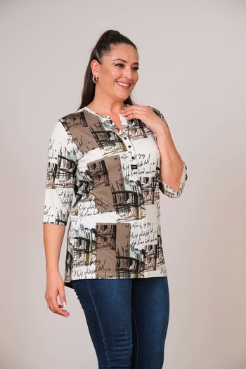 Lady Majestic Γυναικείο T-shirt μεγάλου μεγέθους
