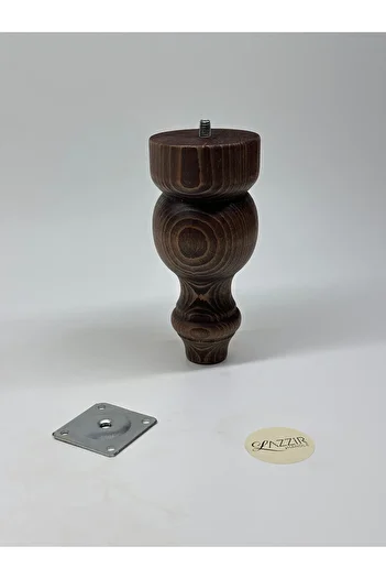 lazzir handle Picior scurt din lemn boem (K-A12) (Diametru-7,5..Înălțime-16) Picior unic (culoare nuc) Aparat inclus