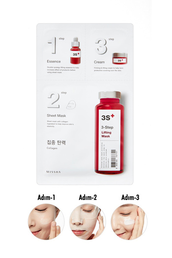 Missha 3 Aşamalı Sıkı Görünüm Veren Maske (1.5G/22G/1.5G) 3 Step Lifting Mask