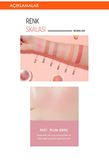 Missha Meyve Renkleriyle Doğal Ve Parlak Görünüm Sunan Jel Allık A'pıeu Juicy-pang Jelly Blusher (PK01)