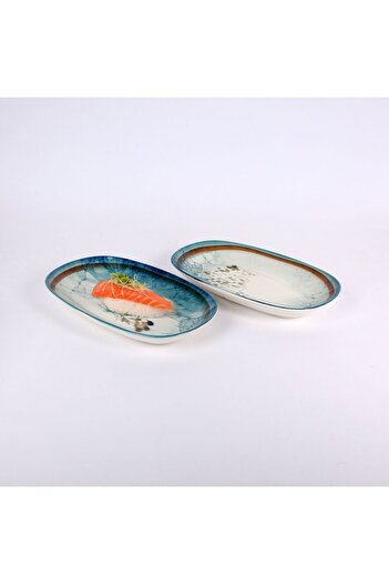 Güral Porselen Güral Porcelain 29 cm International Boat Plate - 2 Pieces, Model 1341