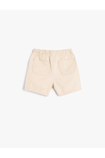 Koton Basic Shorts with Cotton Pocket Detail and Tie Waist