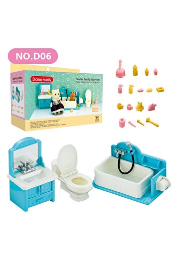 Choice12 D06 1:12 Miniature Furniture Forest Family Kitchen Toy Dining Table Dollhouse Accessories Bathroom P
