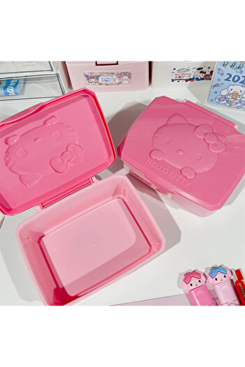 Choice1 Hello Kitty Sanrio Hello Kitty Portable Rectangular Box Melody Cotton Swabs Cotton Pads Stickers Ban