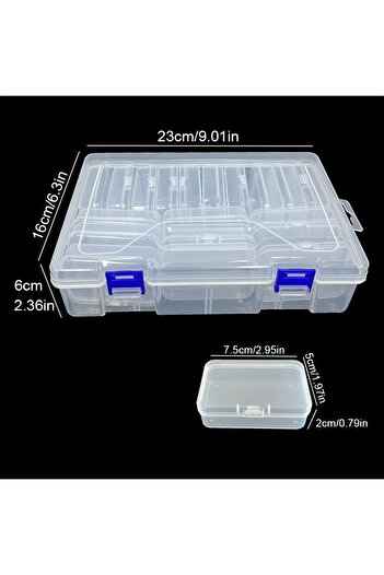 Choice 19 Grid 10/19/24/30 Grids DIY Beads Diamond Paint Crafts Transparent Plastic Storage Box, Art Embroi