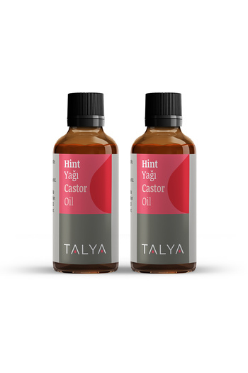 Talya Hint Yagı (Castor Oil), Soğuk Sıkım, %100 Saf Ve Doğal, 50 ml (2’li Paket)