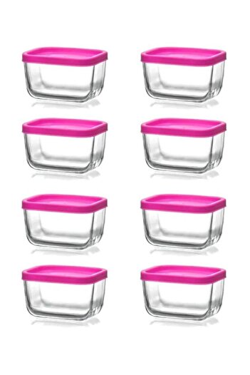 LAV Storage Container Glass Breakfast Set of 8 - Storage Set 270 Cc