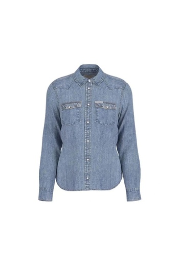 Guess Gj Slim Ls Denim Shirt Women's Blue Shirt W5Rh35D5M81-Gjmw