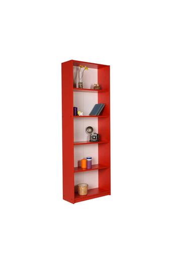 Adore Adore Modern Bookcase, 5 shelves, 64 x 182 x 26 cm - Red