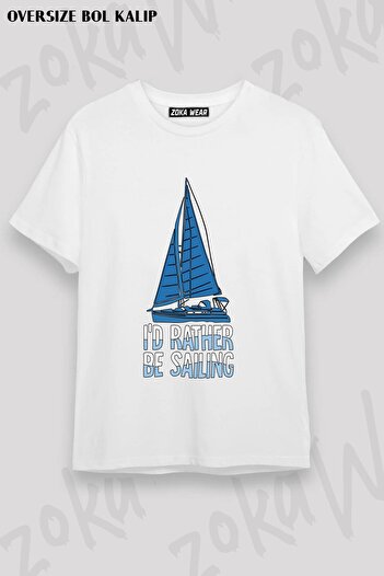 ZOKAWEAR Μπλουζάκι με στάμπα Unisex Oversize Sail Sail Design