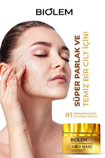 Biolem Gold Mask – Yaşlanma ve Kırışıklık Karşıtı & Retinol ve Propolis Soyulabilir Yüz Maskesi150 ml