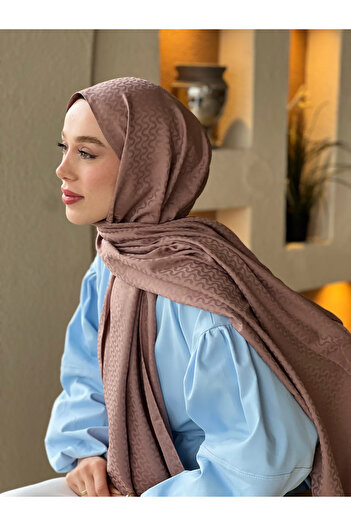 Modakaşmir Silky Jacquard Series Water Wave Pattern Shawl