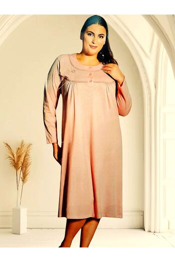 Özalper Mother's Nightgown Some - Long Sleeve Nightgown