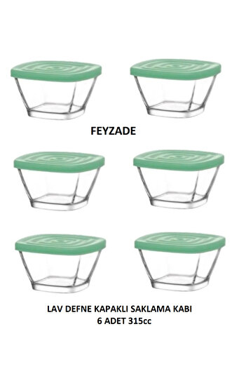 LAV Feyzade Defne - Set of 6 315Cc Storage Containers