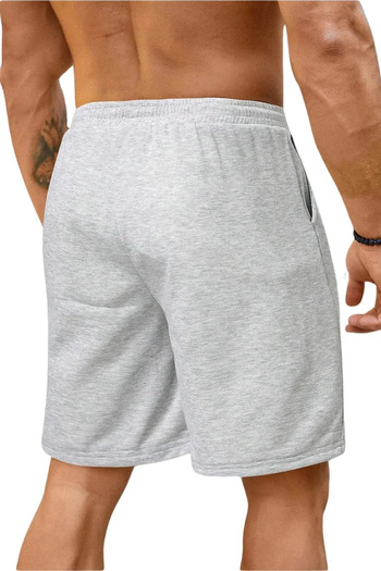 DEEPSENCE Men's Gray Combed Cotton Shorts Summer Sports Bermuda Slim Fit Casual Basketball Football Fitness Antraman Shorts