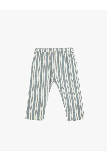 Koton Linen Trousers Tie Waist Pocket