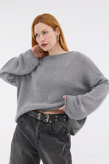 Addax Boat Neck Knitwear Sweater K10237-A5